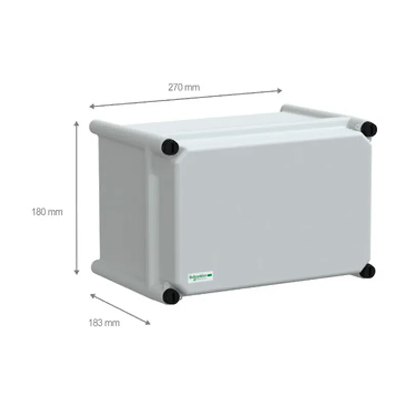 PLS box, polyester rear, opaque PC cover IP66 18x27x18cm — photo 2 of 4