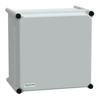 PLS box, polyester rear, opaque PC cover IP66 27x27x18cm