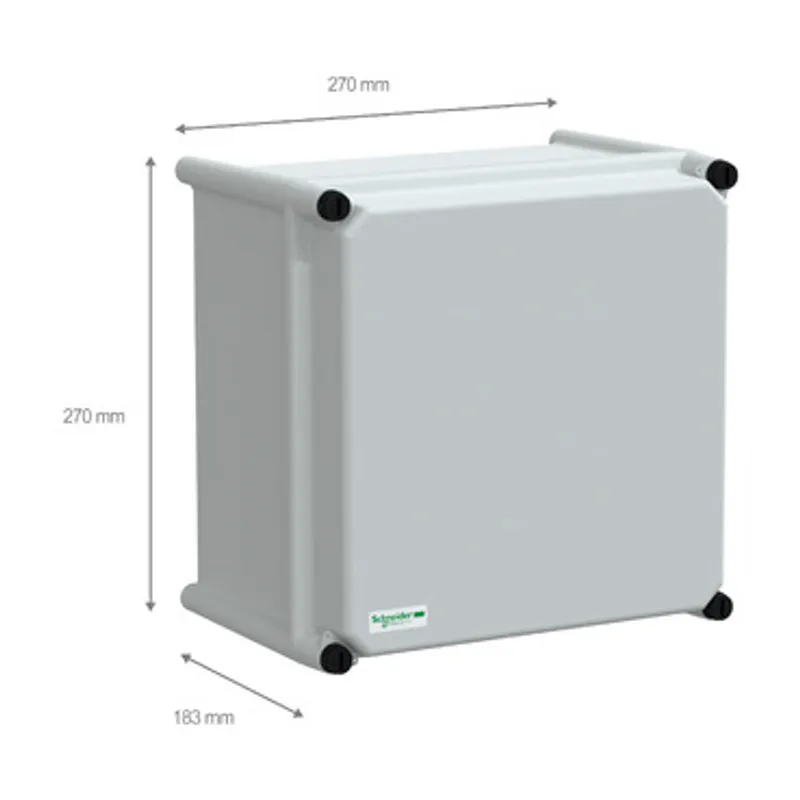 PLS box, polyester rear, opaque PC cover IP66 27x27x18cm — photo 2 of 4
