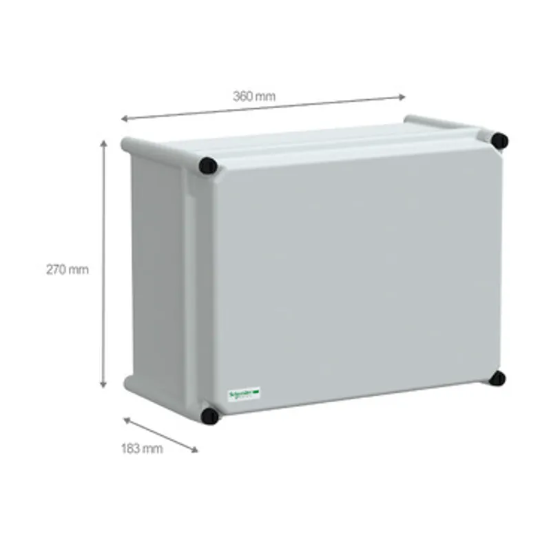 PLS box, polyester rear, opaque PC cover IP66 27x36x18cm — photo 2 of 4