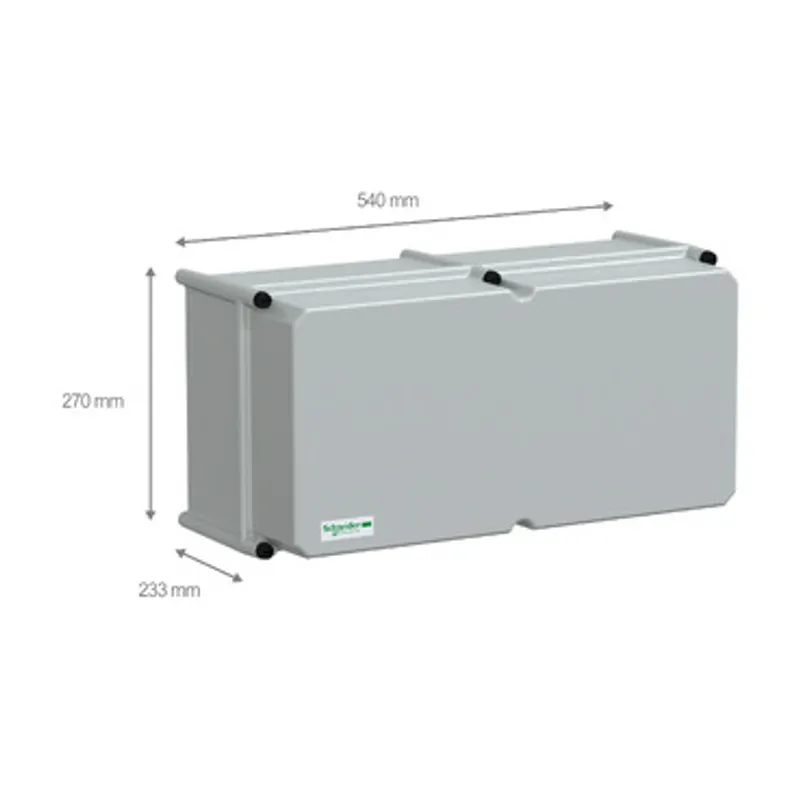 PLS box, polyester rear, opaque PC cover IP66 27x54x23cm — photo 2 of 4