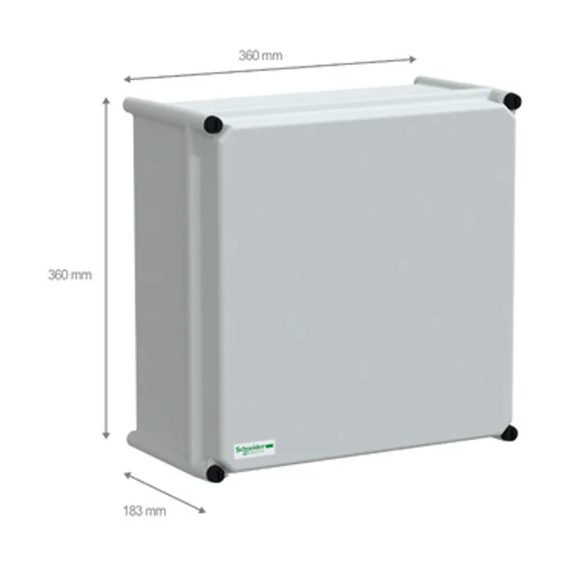 PLS box, polyester rear, opaque PC cover IP66 36x36x18cm — photo 2 of 4