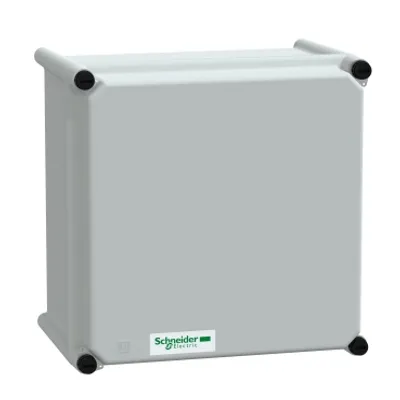 PLS box, polyester rear, polyester cover IP66 27x27x18cm