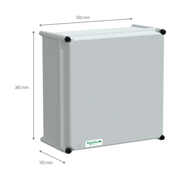 PLS box, polyester rear, polyester cover IP66 36x36x18cm — photo 2 of 4