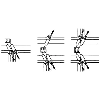 Wall fixing and union of 3or4 PLS boxes