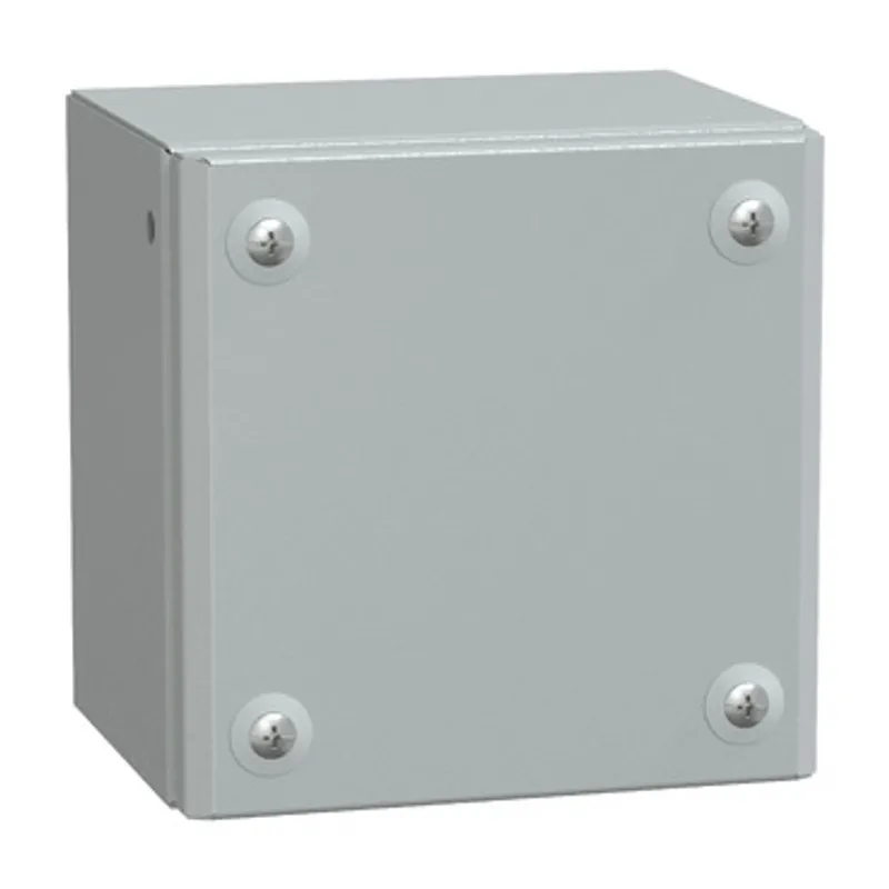 Metal industrial box plain door H150xW150xD120 IP66 IK10 RAL 7035 — photo 1 of 4