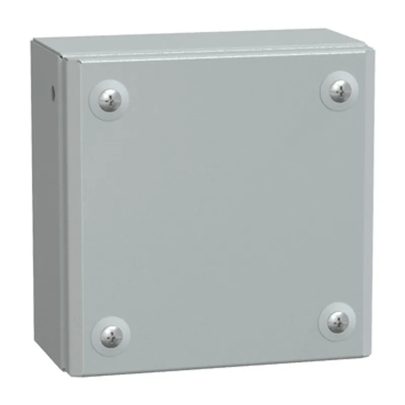 Metal industrial box plain door H150xW150xD80 IP66 IK10 RAL 7035 — photo 1 of 4