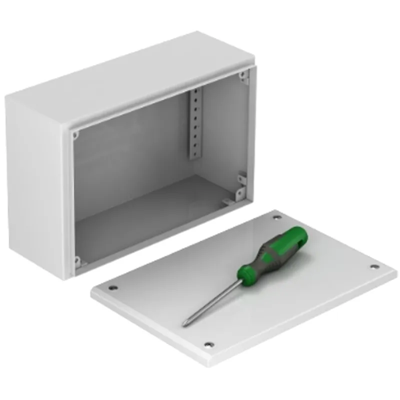 Metal industrial box plain door H150xW200xD120 IP66 IK10 RAL 7035 — photo 4 of 4
