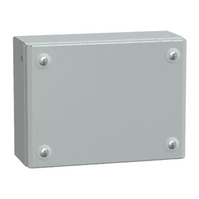 Metal industrial box plain door H150xW200xD80 IP66 IK10 RAL 7035