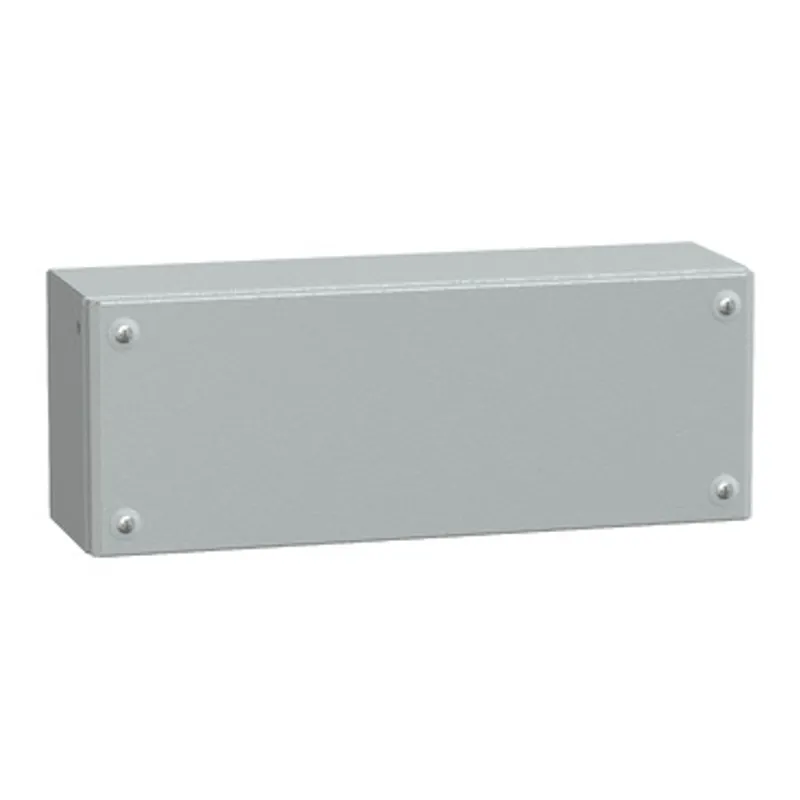 Metal industrial box plain door H150xW400xD120 IP66 IK10 RAL 7035 — photo 1 of 4
