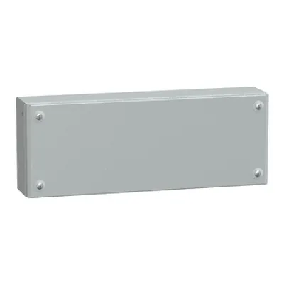 Metal industrial box plain door H150xW400xD80 IP66 IK10 RAL 7035