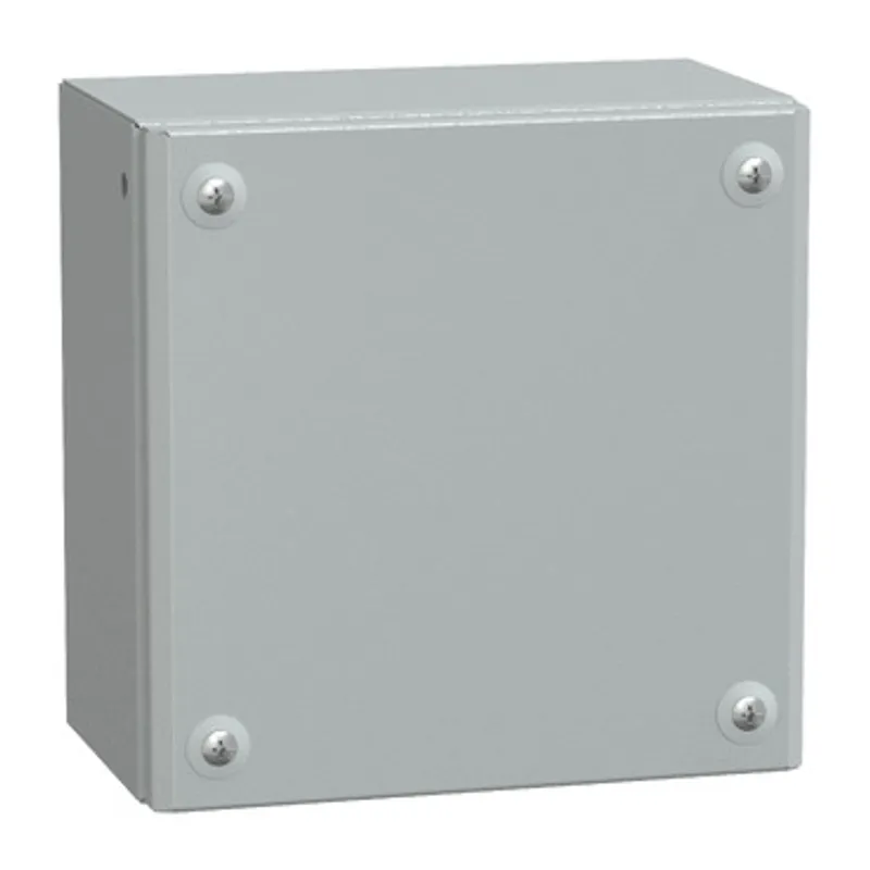 Metal industrial box plain door H200xW200xD120 IP66 IK10 RAL 7035 — photo 1 of 4