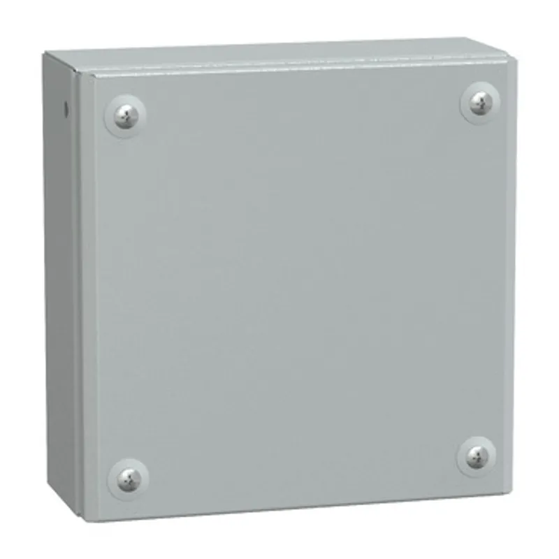 Metal industrial box plain door H200xW200xD80 IP66 IK10 RAL 7035 — photo 1 of 4