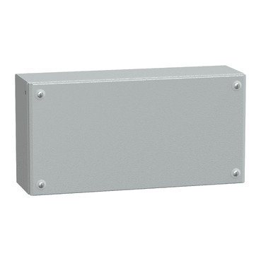 Metal industrial box plain door H200xW400xD120 IP66 IK10 RAL 7035 — photo 1 of 4