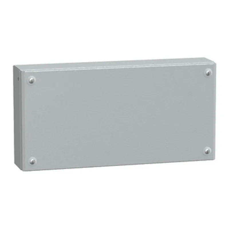 Metal industrial box plain door H200xW400xD80 IP66 IK10 RAL 7035 — photo 1 of 4