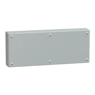 Metal industrial box plain door H200xW500xD80 IP66 IK10 RAL 7035