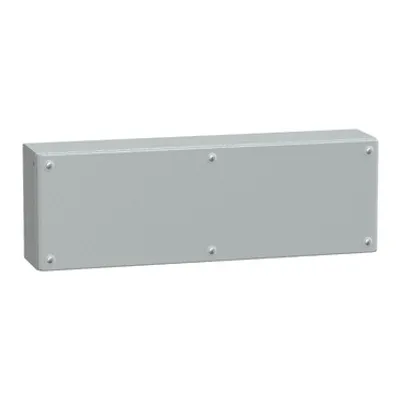Metal industrial box plain door H200xW600xD120 IP66 IK10 RAL 7035