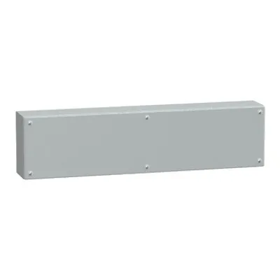 Metal industrial box plain door H200xW800xD120 IP66 IK10 RAL 7035