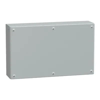 Metal industrial box plain door H300xW500xD120 IP66 IK10 RAL 7035