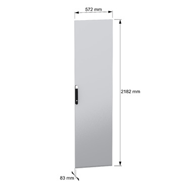 Plain door, PanelSeT SFN, PanelSeT SM, for electrical enclosure H2200 W600mm — photo 2 of 8
