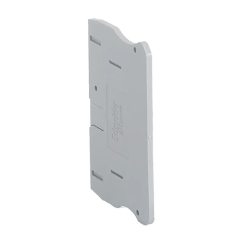 Cover plate, Linergy TR, 10mm² cable section, 2pts, for push-in term NSYTRP102, grey