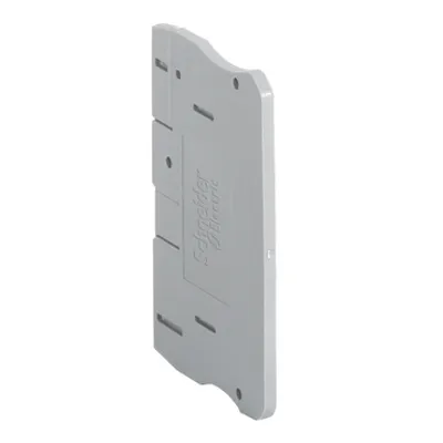 Cover plate, Linergy TR, 6mm² cable section, 2pts, for push-in term NSYTRP62, grey