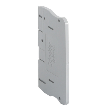Cover plate, Linergy TR, 6mm² cable section, 2pts, for push-in term NSYTRP62, grey