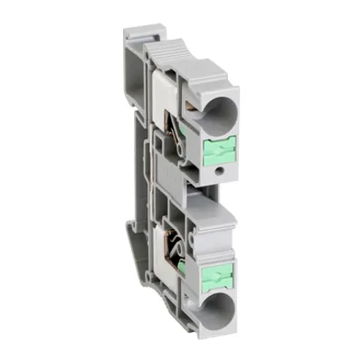 Terminal block, Linergy TR, push-in type, feed through, 2pts, 10mm², grey.