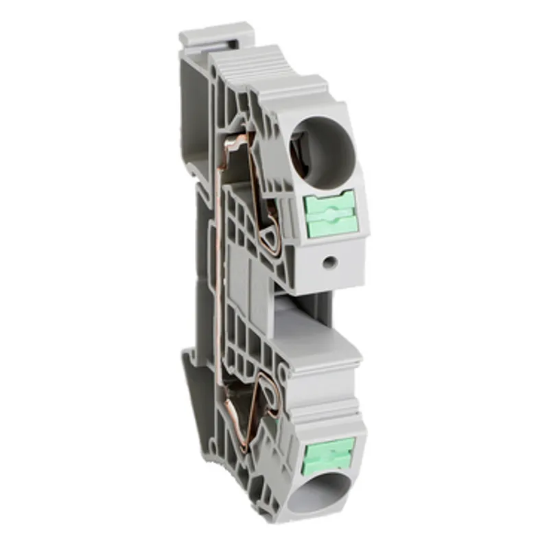 Terminal block, Linergy TR, push-in type, feed through, 2pts, 16mm², grey.