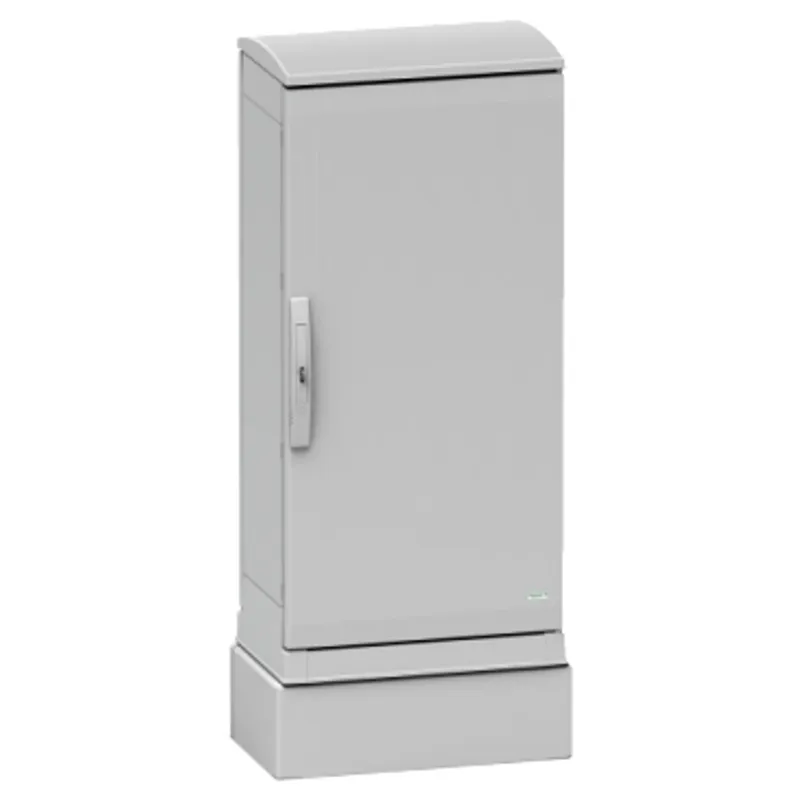 Polyester glassreinf. plinth for encl PLAZ(T)126 front opening IP44-IK10 RAL7035