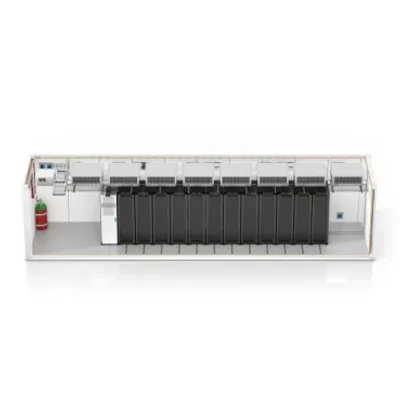 All In One ISO Container 90kW 12 rack overhead fan 400V