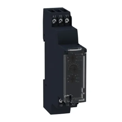 multifunction relay, Harmony Timer Relays, 8A, 1CO, 0.1s..10 h, power on delay, symmetrical flashing, 24V DC or 24...240V AC DC
