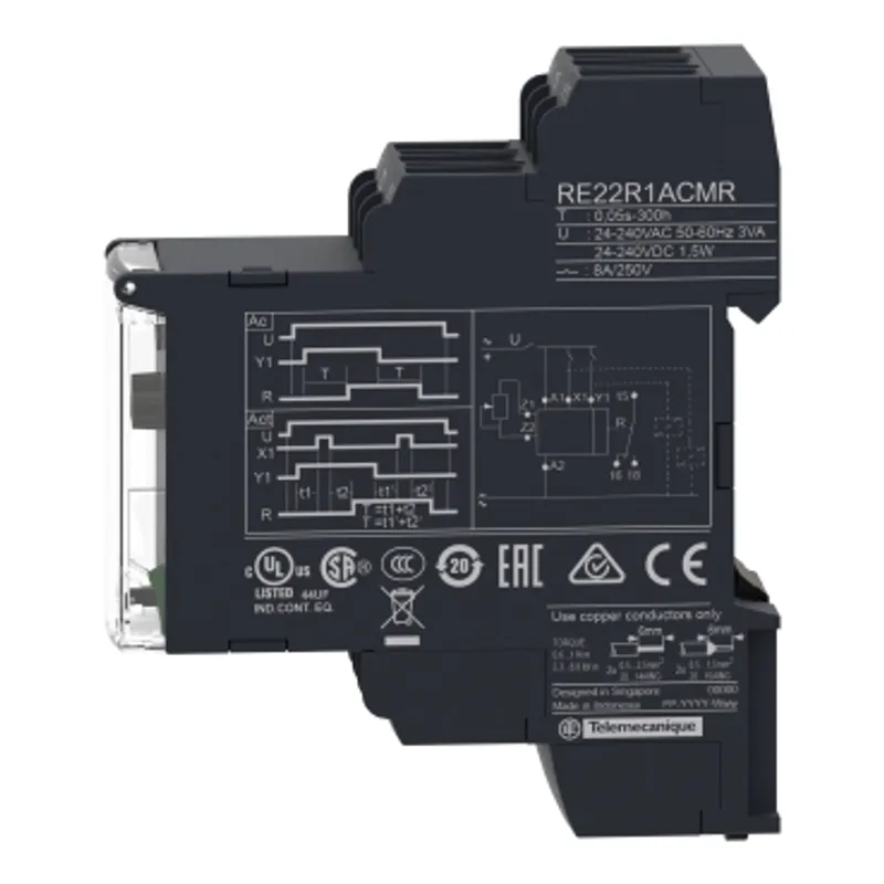 dual function relay, Harmony Timer Relays, 8A, 1CO, 0.05sâ€¦300h, screw connectors, 24...240V AC DC — photo 6 of 11