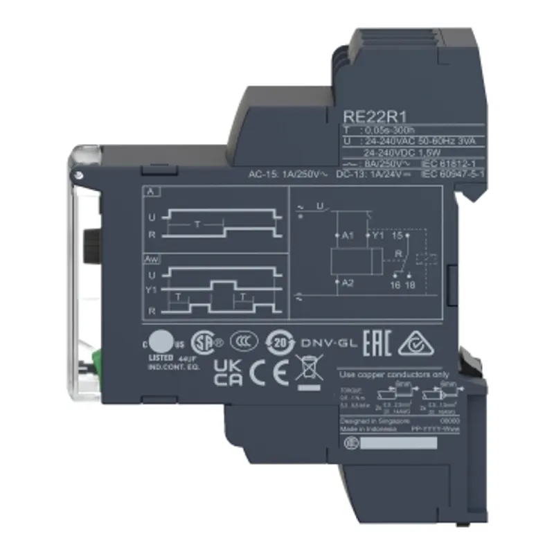 dual function relay, Harmony Timer Relays, A, 1 CO, 0.05sâ€¦300h, power on delay, 24...240V AC DC — photo 5 of 11