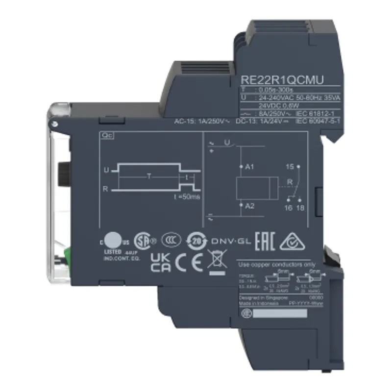 single function relay, Harmony Timer Relays, 5A, 1 CO, 0.05sâ€¦10min, delay on de energization, 24...240V AC DC — photo 10 of 11