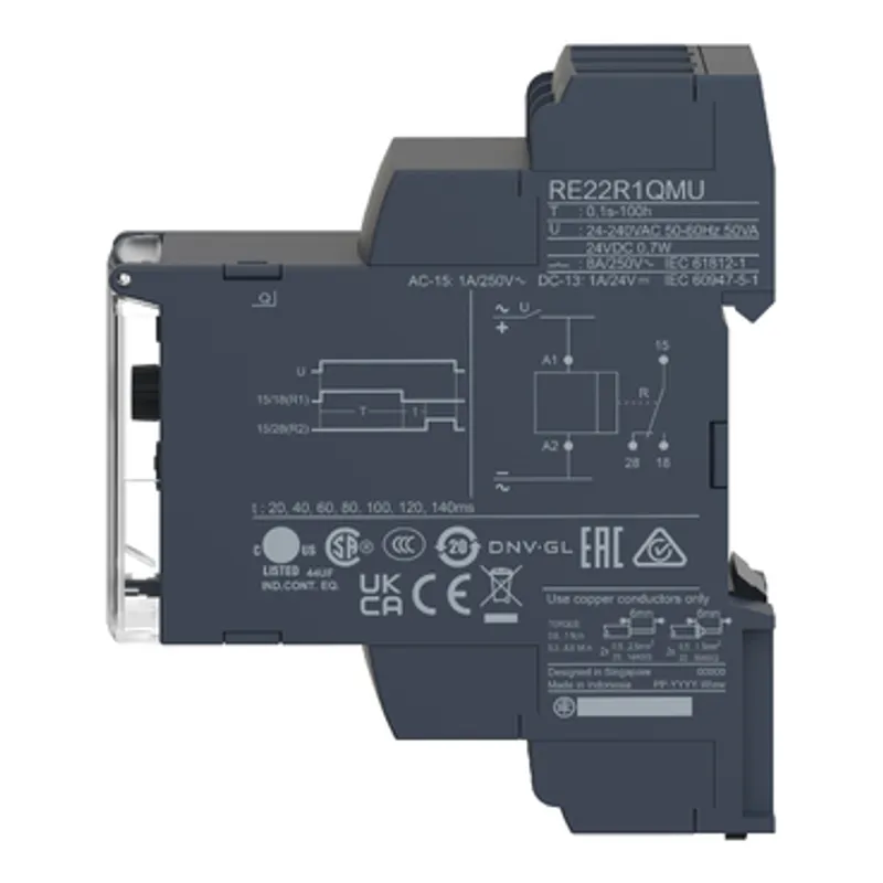 single function relay, Harmony Timer Relays, 8A, 1CO, 0.1sâ€¦100h, star delta, 24V DC or 24...240V AC DC — photo 6 of 11
