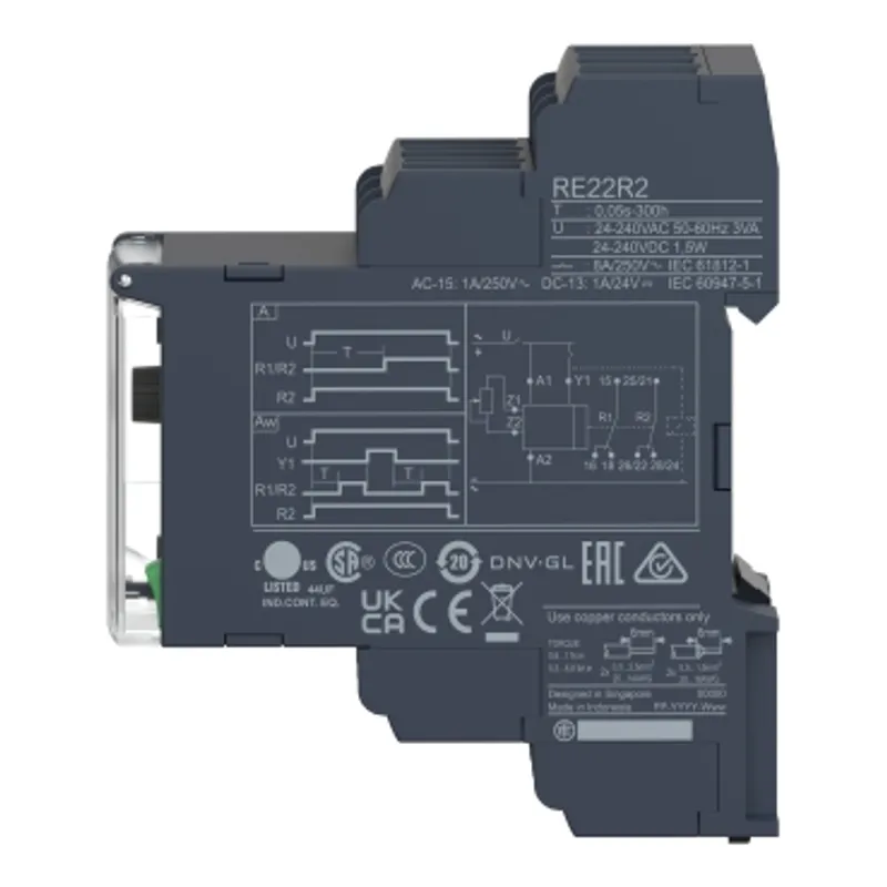 dual function relay, Harmony Timer Relays, 8A, 2CO, 0.05sâ€¦300h, power on delay, 24...240V AC DC — photo 9 of 11