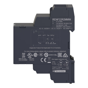 multifunction relay, Harmony Timer Relays, 8A, 2CO, 0.05s to 999h asymmetrical on delay and off delay 24 to 240V AC DC — photo 10 of 13