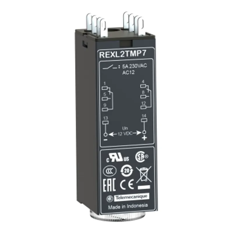 single function relay, Harmony Timer Relays, 5A, 2CO, 0.1s..100h, on delay, 24V DC — photo 7 of 12