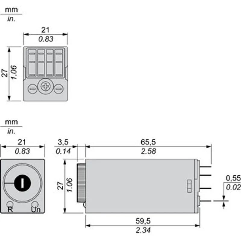 single function relay, Harmony Timer Relays, 5A, 4CO, 0.1s..100h, on delay, 230V AC — photo 2 of 12