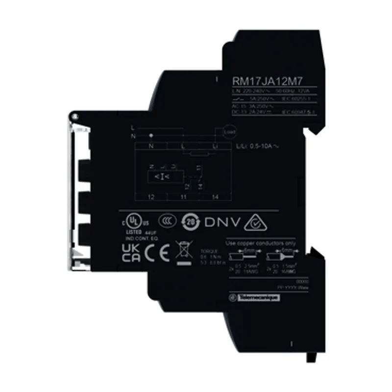 Current control relay, Harmony Control Relays, 5A, 1CO, overcurrent and undercurrent, 0.5...10A, 220 to 240V AC — photo 9 of 11