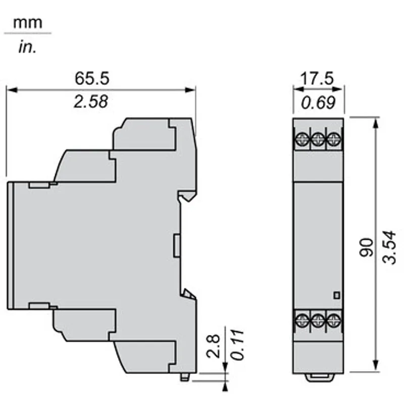 3-phase control relay, Harmony Control Relays, 5A, 1CO, screw connectors, 208...480V AC — photo 2 of 12