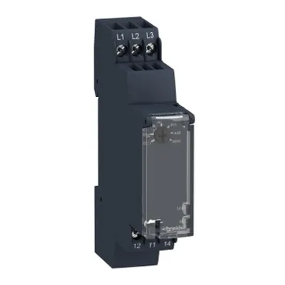 3-phase control relay, Harmony Control Relays, 5A, 1CO, phase failure detection, 208...480V AC