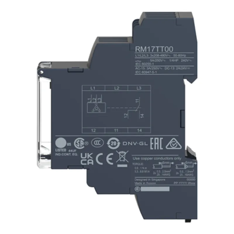 3-phase control relay, Harmony Control Relays, 5A, 1CO, phase failure detection, 208...480V AC — photo 7 of 12