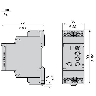 level control relay, Harmony Control Relays, 5A, 1CO, 24â€¦240V AC DC — photo 2 of 11