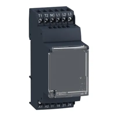 3-phase control relay, Harmony Control Relays, 5A , 2NO, phase failure detection, 24..240V AC DC