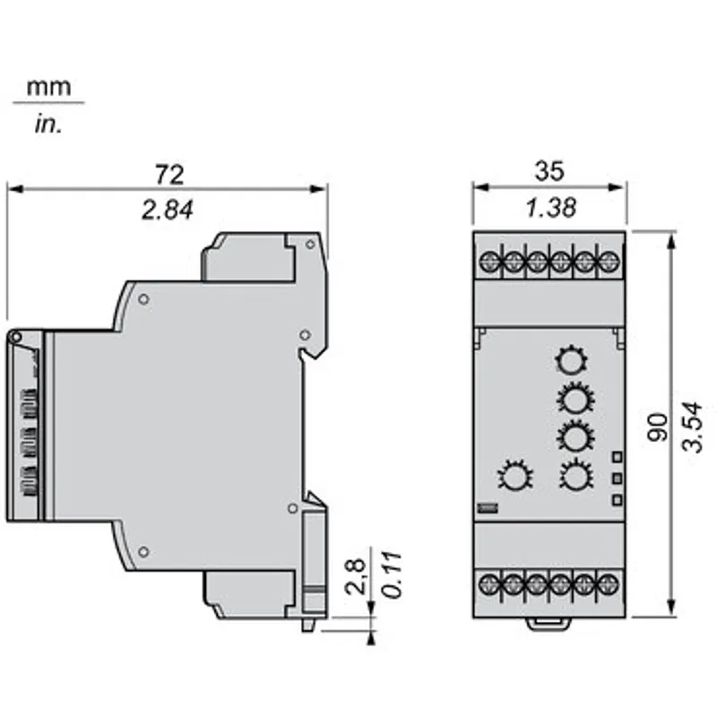 voltage control relay, Harmony Control Relays, 5A, 2CO, 220â€¦480V AC — photo 2 of 11