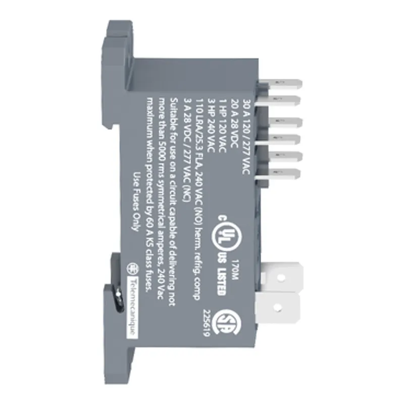 power relay, Harmony electromechanical relays, DIN rail or panel mount relay, 30A, 2CO, 24V DC — photo 6 of 11