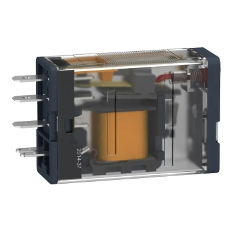 plug-in relay, Harmony electromechanical relays, 15A, 1CO, lockable test button, 24V AC — photo 6 of 10