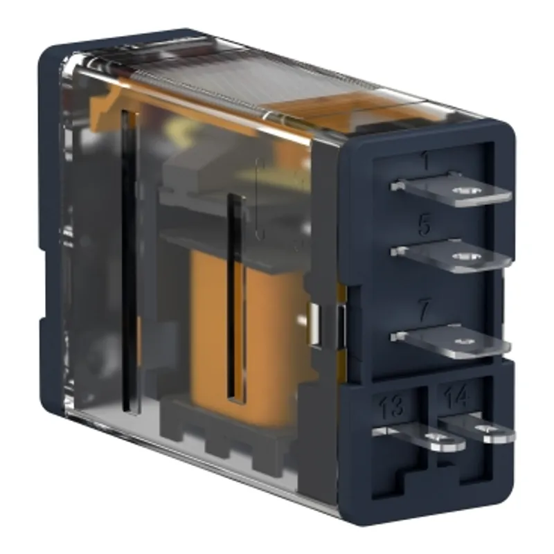 plug-in relay, Harmony electromechanical relays, 15A, 1CO, lockable test button, 24V AC — photo 8 of 10